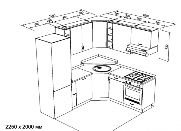 Кухонный гарнитур своими руками: чертежи, видео