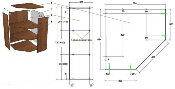 Кухонный гарнитур своими руками: чертежи, видео